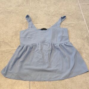 Women's Blue Sleeveless Top
